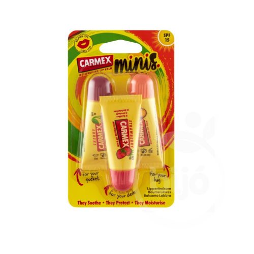 Carmex ajakápoló mini pack (eper, cseresznye, ananász-menta) 3x5g 15g