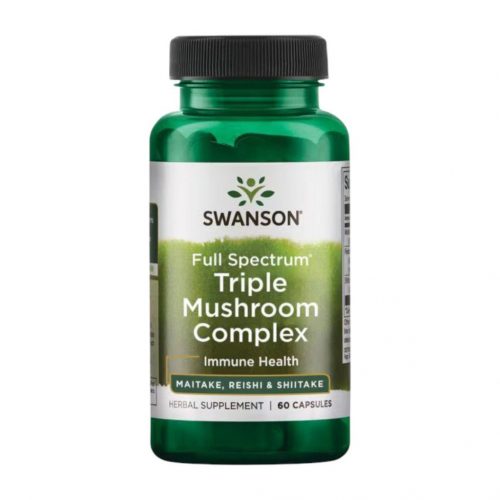 Swanson triple mushroom complex 60 kapszula maitake, reishi, shiitake