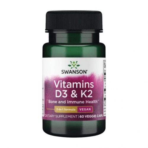 Swanson vitamins d3+k2 60 kapszula 50mcg (2000ne) d3 + 75mcg k2