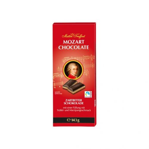 Maitre t. mozart dark tejcsokoládés praliné krémes töltelékkel és fehér csokoládédarabokkal 143g 143g