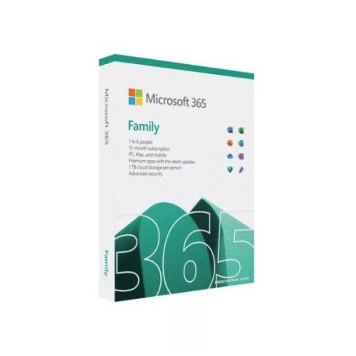 Microsoft office csomag - office 365 family (6gq-01930, 32/64bit, magyar, 1-6 felhasználó - 1évre)