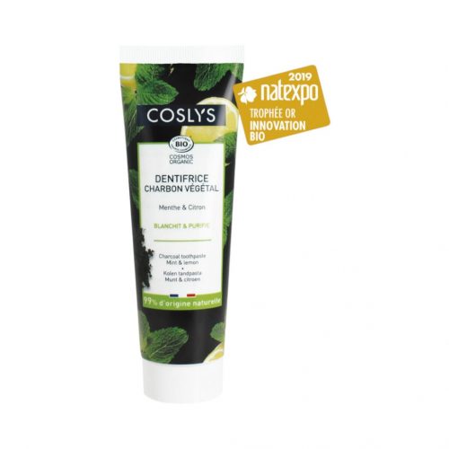 Coslys bio faszenes fogkrém menta és citrom kivonattal 100g