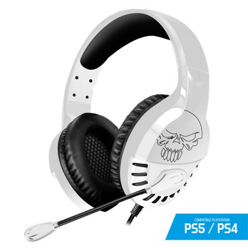 Spirit of gamer fejhallgató - pro-h3 playstation (ps4/ps5, mikrofon, 3.5mm jack, hangerőszabályzó, 1m kábel, fehér)