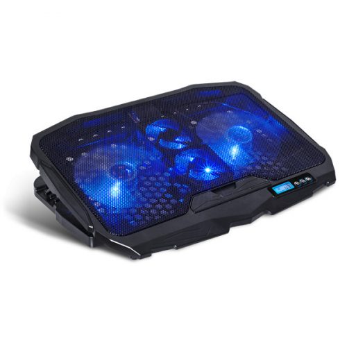 Spirit of gamer notebook hűtőpad 17"-ig - airblade 600 blue (15db; max. 95,14 m3/h; 2x12cm, led, 2xusb2.0)