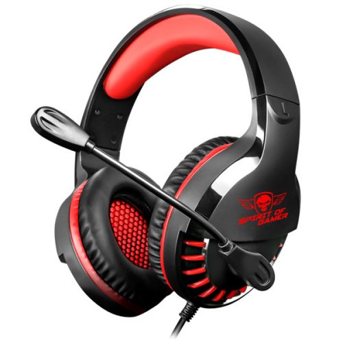 Spirit of gamer fejhallgató - pro-h3 red (multiplatform, mikrofon, 3.5mm jack, hangerőszabályzó, 2m kábel, piros)