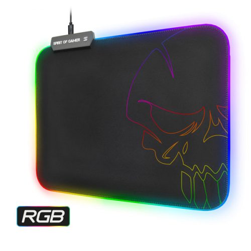 Spirit of gamer egérpad - rgb medium (rgb háttérvilágítás, 350 x 255 x 3mm; fekete)