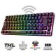 Spirit of gamer billentyűzet vezeték nélküli - elite k70 (tkl, 85 gomb,, rgb led,usb, anti-ghost, fekete, magyar)