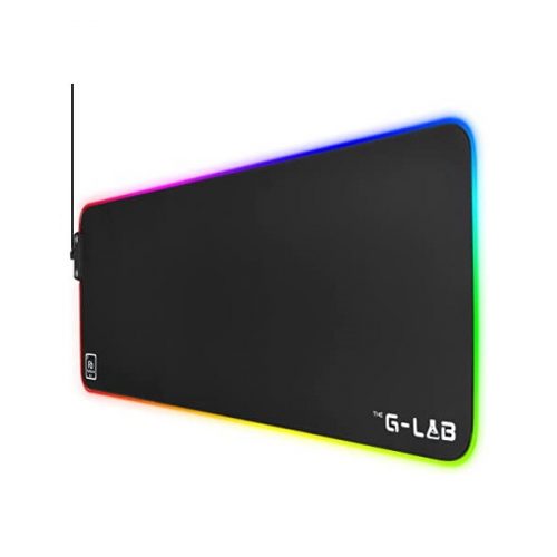 The g-lab egérpad - pa rubidium (800x300x3mm; fekete, extra usb, vízálló, rgb led)