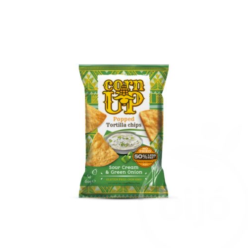 Corn up tortilla chips hagymás tejfölös ízű 60g