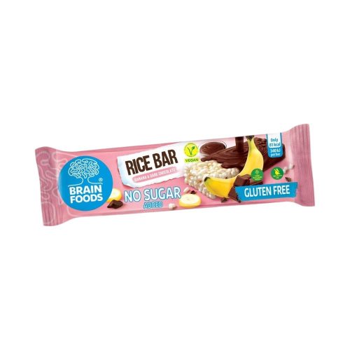 Brain foods puffasztott rizsszelet étcsokoládéval banános 18g