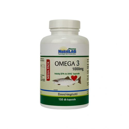 Nutrilab omega 3 1000mg halolaj (epa és dha) kapszula 150db