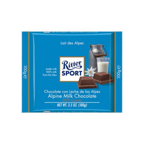 Ritter sport alpen milch chocolate 464104 100g