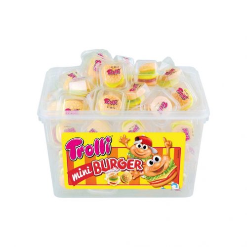 Trolli miniburger műanyag dobozban 600g