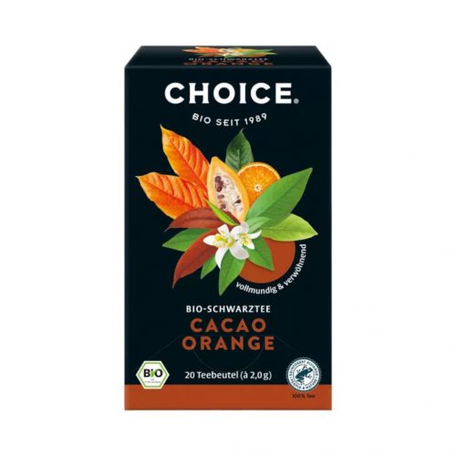 Bio choice kakaó narancs fekete filteres tea 20db