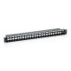 Equip keystone patch panel - 769124 (24 port, cat6, 1u, árnyékolatlan, fekete)