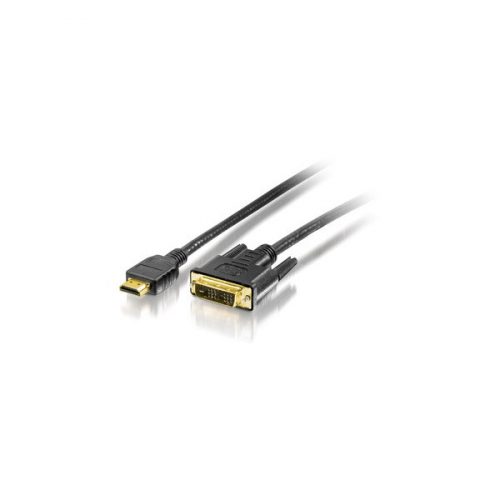 Equip kábel - 119322 (hdmi-dvi(18+1) kábel, aranyozott, 2m)