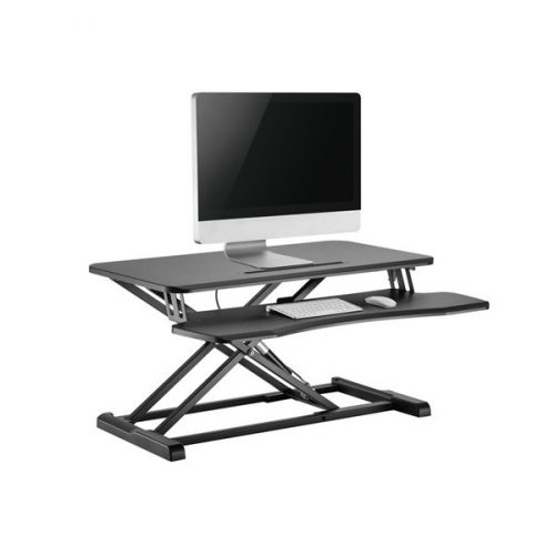 Equip monitor/periféria asztali állvány - 650840 (ergonomikus, állítható magasság: 10-50 cm, max.: 15kg, acél, fekete)