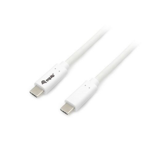 Equip átalakító kábel - 128361 (usb-c 3.2 gen1 to usb-c, apa/apa, pd:60w, fehér, 1m)