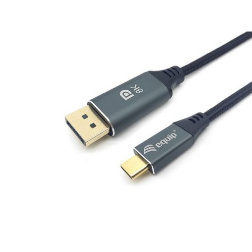 Equip kábel - 133423 (usb-c to displayport, apa/apa, 8k/60hz, aluminium burkolat, 3m)