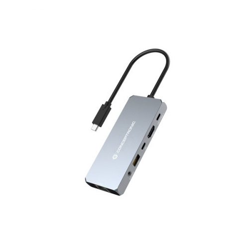 Conceptronic notebook dokkoló - donn22g (usb-c/usb4 to hdmi/2.5gbe/usb-c pd/usb-c 10gbps/usb-a 10gbps/audio)