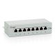 Equip patch panel - 227308 (8 port, cat5e, 1u, árnyékolt, szürke)