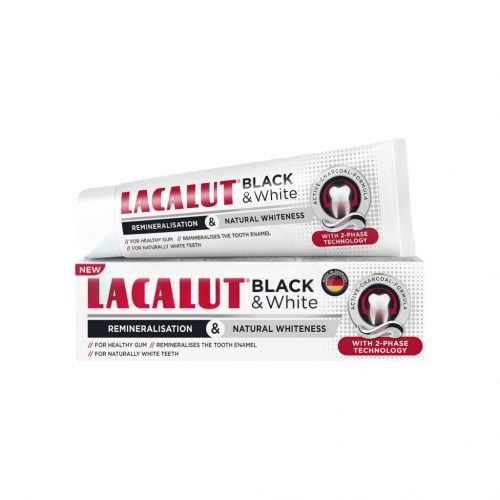 Lacalut fogkrém black & white 75 ml