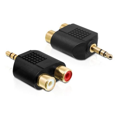 Delock átalakító - 65365 (3.5 mm jack > 2 x rca, apa/anya)