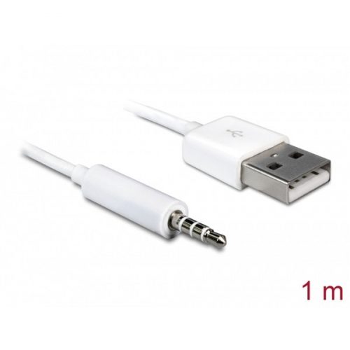 Delock kábel - 83182 (usb kábel iphone, shuffle készülékhez, fehér, 1m)