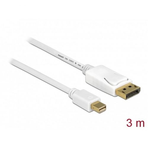 Delock kábel - 83483 (mini displayport 1.2 > displayport 1.2, 4k@30hz, aranyozott, 3m)