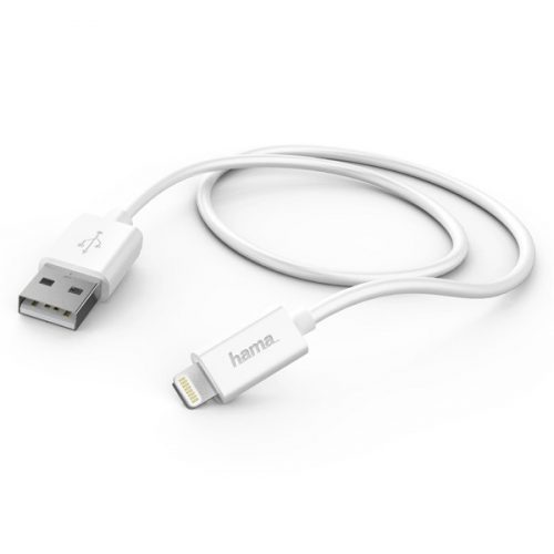 Hama kábel - 201579 (usb-a/lightning, usb 2.0, 1m, fehér)