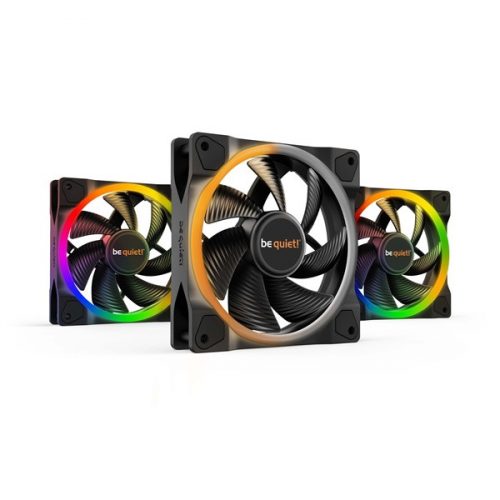 Be quiet! Cooler 12cm - light wings 120mm pwm triple-pack (rgb, 1700rpm, 20,6db, fekete)