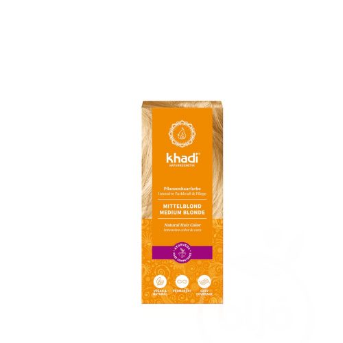 Khadi bio hajfesték por középszőke 100% 100g