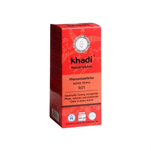 Khadi henna hajfestékpor élénkvörös 100g