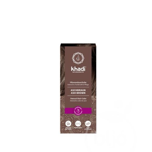 Khadi bio hajfesték por hamvasbarna 100g