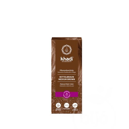 Khadi bio hajfesték por középbarna 100g