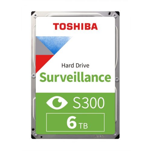 Toshiba belső hdd 3.5" - s300 surveillance 6tb (bulk; biztonságtechnikai rögzítőkbe; 128mb / 5400rpm)