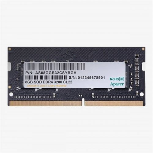 Apacer memória notebook - 8gb ddr4 (3200mhz, cl22, 1.2v)