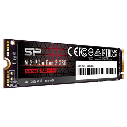 Silicon power ssd - 500gb ud80 (r:3400mb/s; w:3000 mb/s, nvme 1.4 támogatás, m.2 pcie gen 3x4)