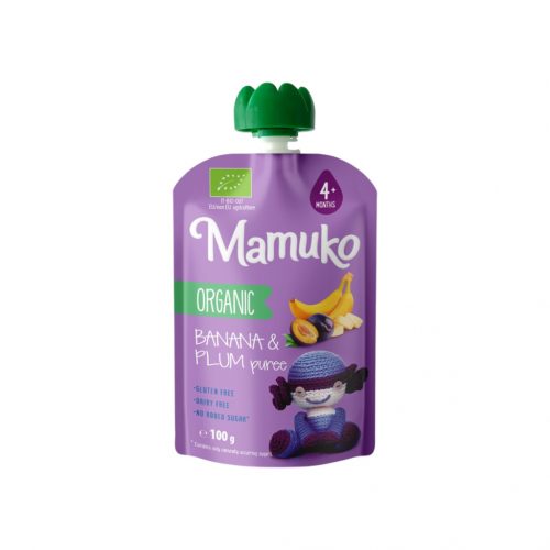 Mamuko bio banán, szilva püré 100g