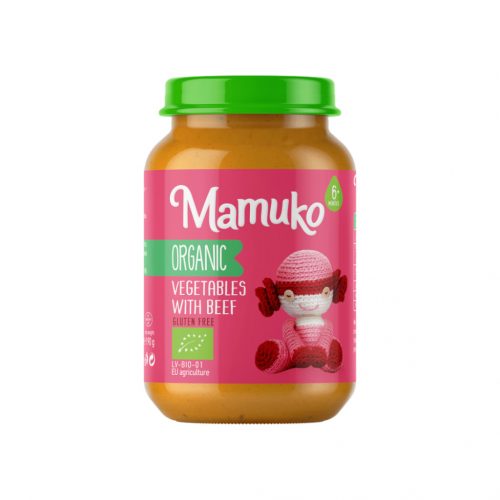 Mamuko bio zöldségek marhahússal babáknak 6 hónapos kortól 190g