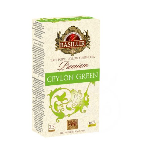 Basilur premium green zöld tea 25 filter 50g