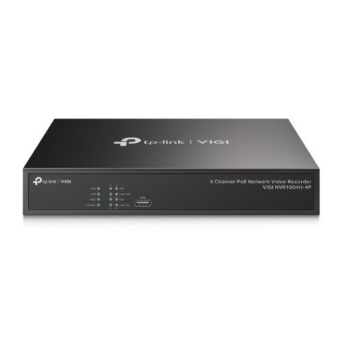 Tp-link nvr rögzítő - nvr1004h-4p (4 csatorna, 4xpoe+ port; h265+, 5mp, hdmi, vga, 2xusb, 1x sata(max10tb), audio)