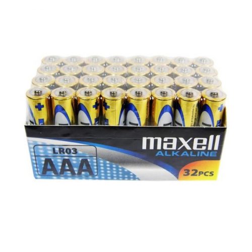 Maxell elem - alkáli elem,  32db aaa (lr03), 1,5v (no mercury)