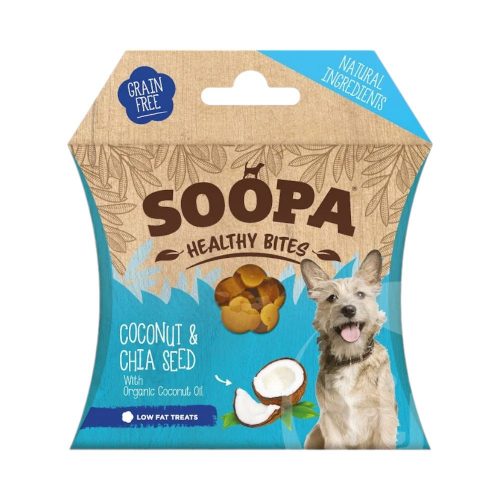 Soopa healthy bites vegán jutalomfalat kókusz és chia mag 50g