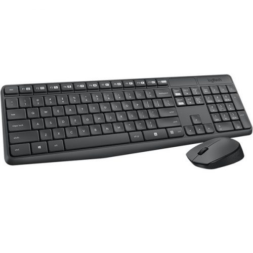 Logitech billentyűzet/egér kit - mk235 (vezeték nélküli, usb, fekete)