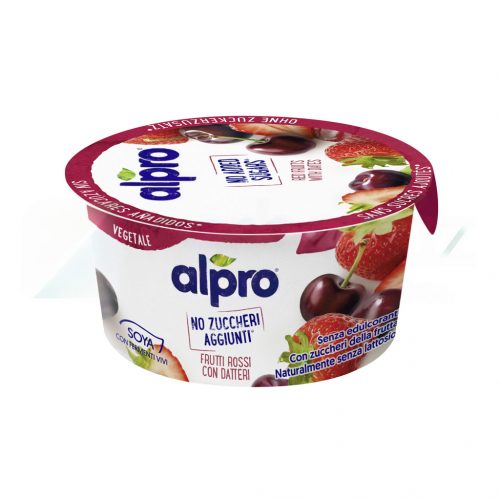 Alpro szójagurt piros gyümölcs-datolya hozzáadott cukrot nem tartalmaz 135 g