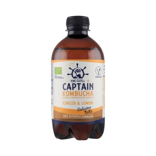 Captain bio kombucha élőflórás ital gyömbér-citrom 400 ml