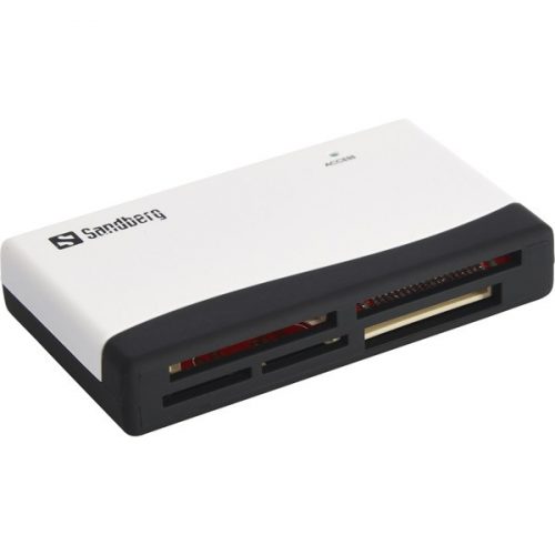 Sandberg kártyaolvasó - multi card reader (fehér-fekete; usb; sd;sdhc;sdxc;xd;ms;cf)