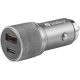 Sandberg szivargyújtús töltő - sandberg car charger 1xqc3.0+1xusbc 48w