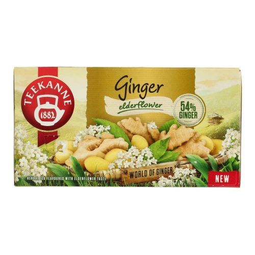 Teekanne world of ginger bodzavirág ízű gyömbértea 20x1,75g 35 g